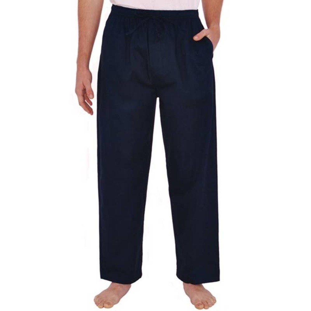 Alexander Del Rossa Mens Woven Cotton Pajama Pants Navy Blue